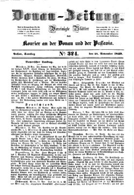 Donau-Zeitung Samstag 24. November 1849