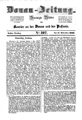 Donau-Zeitung Dienstag 27. November 1849