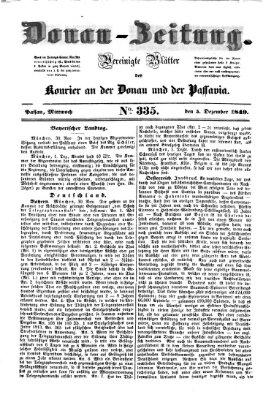 Donau-Zeitung Mittwoch 5. Dezember 1849