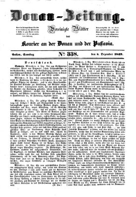 Donau-Zeitung Samstag 8. Dezember 1849