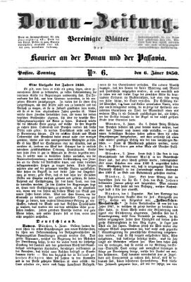 Donau-Zeitung Sonntag 6. Januar 1850