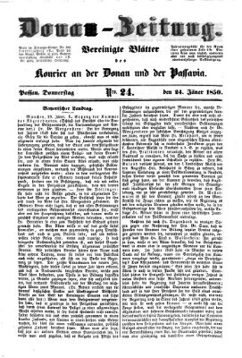 Donau-Zeitung Donnerstag 24. Januar 1850