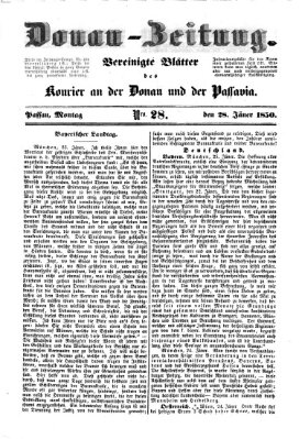 Donau-Zeitung Montag 28. Januar 1850