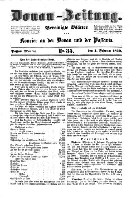 Donau-Zeitung Montag 4. Februar 1850