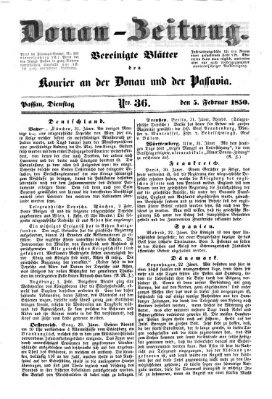 Donau-Zeitung Dienstag 5. Februar 1850