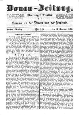 Donau-Zeitung Dienstag 12. Februar 1850