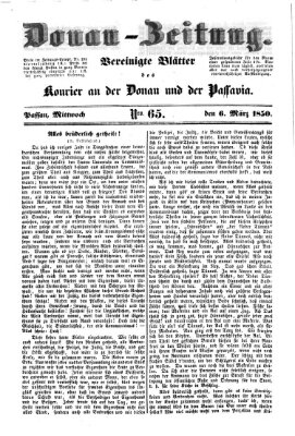 Donau-Zeitung Mittwoch 6. März 1850