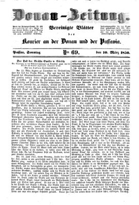 Donau-Zeitung Sonntag 10. März 1850