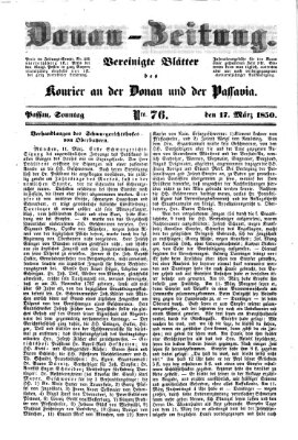 Donau-Zeitung Sonntag 17. März 1850