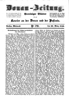 Donau-Zeitung Mittwoch 20. März 1850