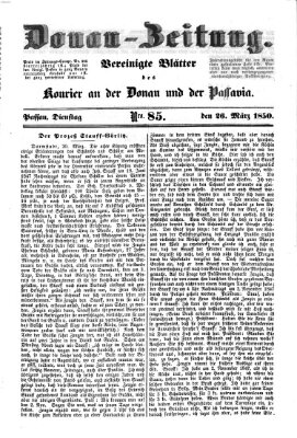 Donau-Zeitung Dienstag 26. März 1850