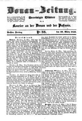 Donau-Zeitung Freitag 29. März 1850