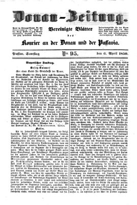 Donau-Zeitung Samstag 6. April 1850