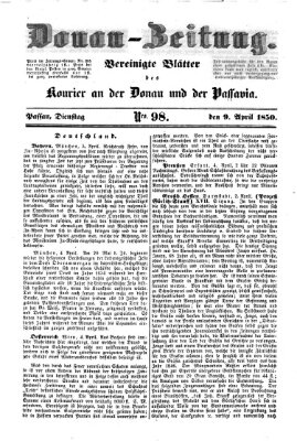 Donau-Zeitung Dienstag 9. April 1850