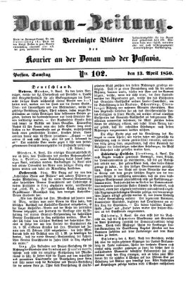 Donau-Zeitung Samstag 13. April 1850