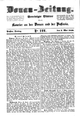 Donau-Zeitung Freitag 3. Mai 1850