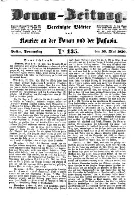 Donau-Zeitung Donnerstag 16. Mai 1850