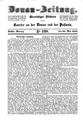 Donau-Zeitung Montag 20. Mai 1850