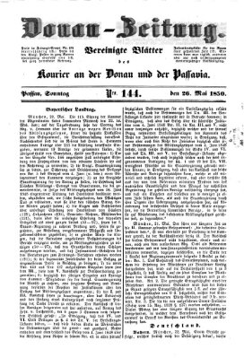 Donau-Zeitung Sonntag 26. Mai 1850