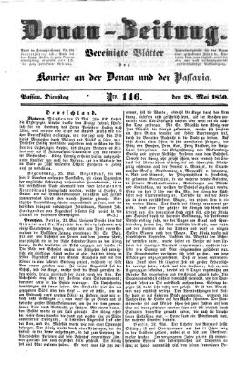 Donau-Zeitung Dienstag 28. Mai 1850