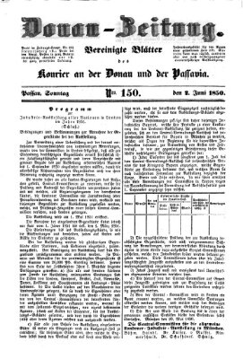 Donau-Zeitung Sonntag 2. Juni 1850