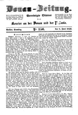 Donau-Zeitung Samstag 8. Juni 1850