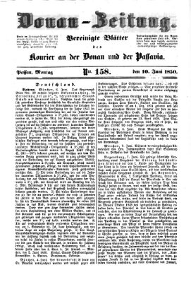 Donau-Zeitung Montag 10. Juni 1850