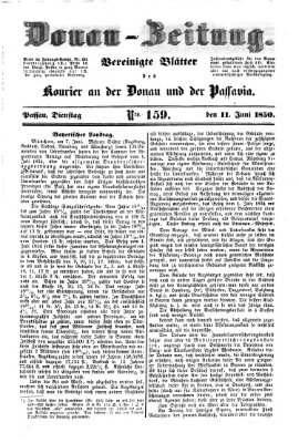 Donau-Zeitung Dienstag 11. Juni 1850