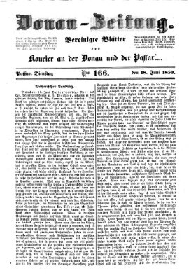 Donau-Zeitung Dienstag 18. Juni 1850