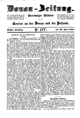 Donau-Zeitung Samstag 29. Juni 1850