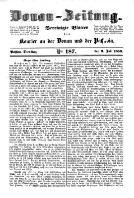 Donau-Zeitung Dienstag 9. Juli 1850