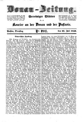 Donau-Zeitung Dienstag 23. Juli 1850