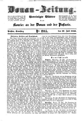 Donau-Zeitung Samstag 27. Juli 1850