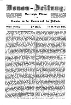 Donau-Zeitung Dienstag 27. August 1850