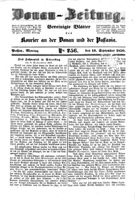 Donau-Zeitung Montag 16. September 1850