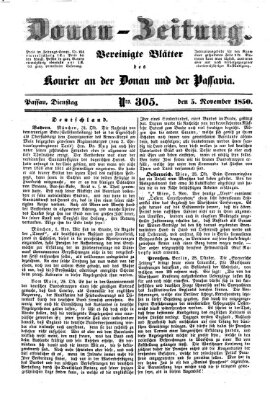 Donau-Zeitung Dienstag 5. November 1850