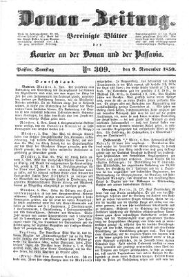 Donau-Zeitung Samstag 9. November 1850