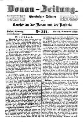 Donau-Zeitung Sonntag 24. November 1850