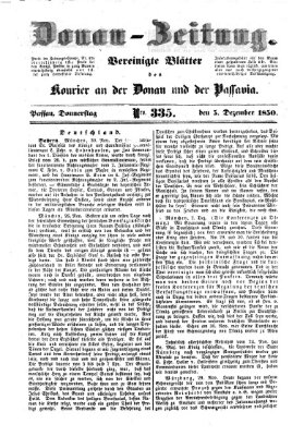 Donau-Zeitung Donnerstag 5. Dezember 1850