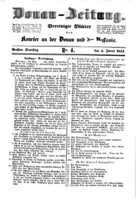 Donau-Zeitung Samstag 4. Januar 1851