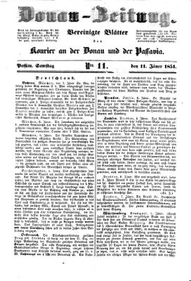 Donau-Zeitung Samstag 11. Januar 1851