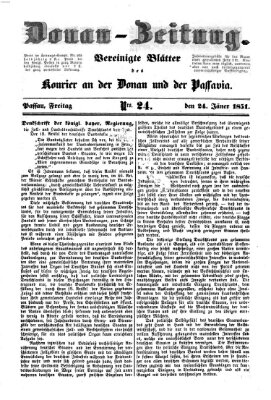 Donau-Zeitung Freitag 24. Januar 1851