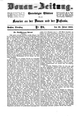 Donau-Zeitung Dienstag 28. Januar 1851