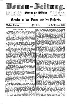 Donau-Zeitung Freitag 7. Februar 1851