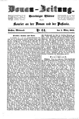 Donau-Zeitung Mittwoch 5. März 1851