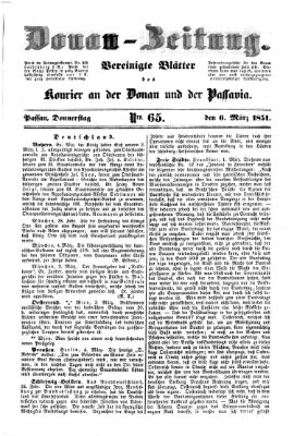 Donau-Zeitung Donnerstag 6. März 1851