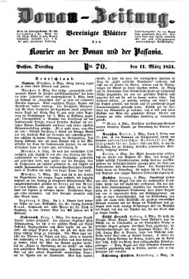 Donau-Zeitung Dienstag 11. März 1851