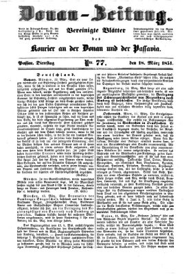 Donau-Zeitung Dienstag 18. März 1851