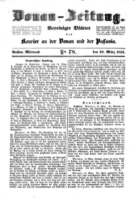 Donau-Zeitung Mittwoch 19. März 1851