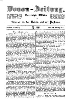 Donau-Zeitung Samstag 29. März 1851